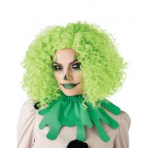 Perruque verte frisée pour adulte