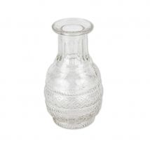 Petit vase gravé en verre de 13cm