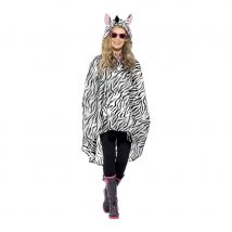 Poncho zèbre imperméable (Taille unique)