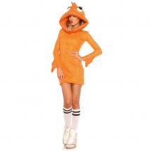 Robe à capuche de poisson orange (S)