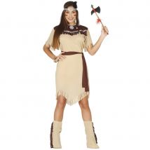 Robe beige d'indienne pour femme (L)