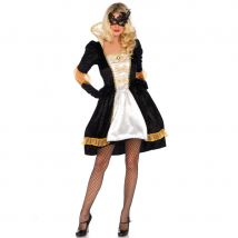 Robe baroque noire or pour femme (M)