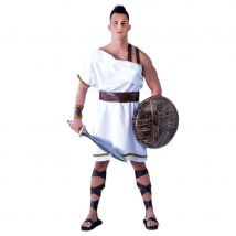 Robe blanche romaine mi-longue pour homme (L)