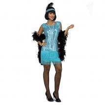 Robe Charleston bleue à sequins (M/L)
