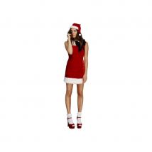 Robe courte de mère Noël et bonnet (M)