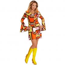 Robe courte géométrique style années 70 (L)
