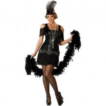 Robe charleston noire courte, prémium (M)