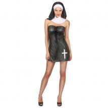 Robe courte sexy de nonne avec bustier (Taille unique)