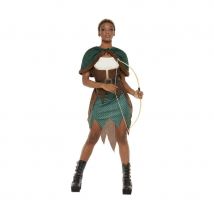 Robe d'archer pour femme, marron et vert (M)
