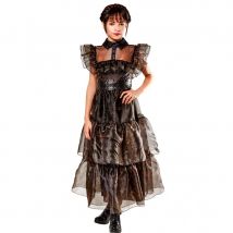 Robe de Bal Noire Velours Mercredi Addams enfant (14/16 ans)
