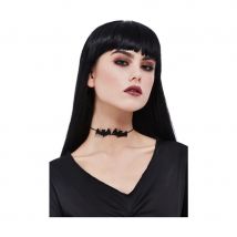 Ras de cou chauves-souris noir pour femme