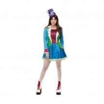 Robe de carnaval verte et violette pour femme (S)