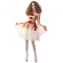 Robe de clown vintage élégante pour femme (M)