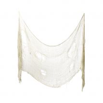 Rideau d'epouvante creme troué (75 x 300 cm)