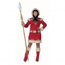 Robe d'esquimau rouge pour femme (M/L)