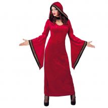 Robe de la mystérieuse dame rouge médiévale (M)