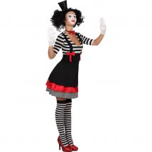 Robe de mime noire et rouge (XXL)