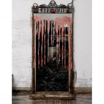 Rideau de porte Keep Out pour Halloween