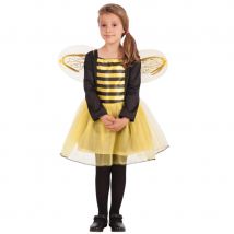 Robe de petite abeille à longues manches (3/4 ans)
