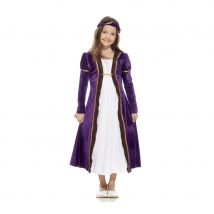 Robe de petite princesse médiévale violette (5/7 ans)