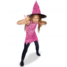 Robe de petite sorcière rose (7/8 ans)