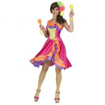 Robe de rumba rose pour femme (S/M)