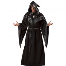 Robe de sorcier noire pour homme, prémium (L)