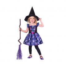 Robe de sorcière pour enfant en tissu recyclé (3/4 ans)