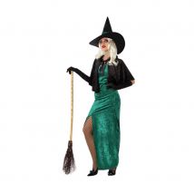 Robe de sorcière verte et échancrée pour femme (M/L)