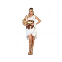 Robe et coiffe blanche dorée de romaine (M/L)