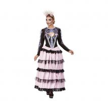 Robe espagnole Le jour des morts rose et noir (L)