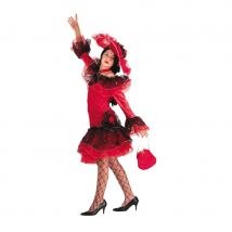 Robe flamenco rouge et noire pour enfant (6 ans)