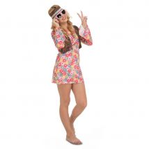 Robe hippie à fleurs pour femme (M/L)