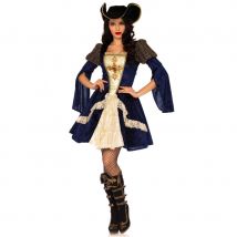 Robe mousquetaire bleue pour femme (M/L)