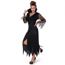 Robe noire de sorcière manches transparentes (M)