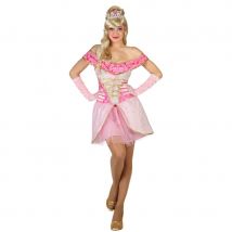 Robe rose courte de princesse pour femme (M/L)
