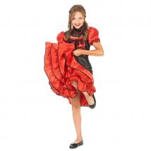 Robe rouge de cancan pour enfant (12/14 ans)