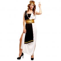 Robe romaine noire et blanche avec ceinture dorée (M/L)