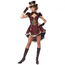 Robe steampunk courte pour femme (M)