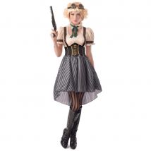 Robe steampunk lignée pour femme (S)