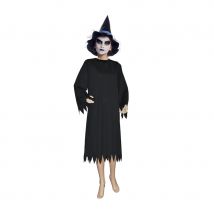 Robe unie noire de petite sorcière (11/13 ans)