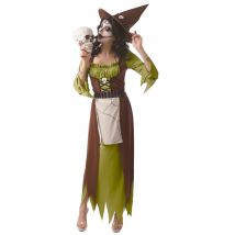 Robe verte de sorcière (Taille unique)