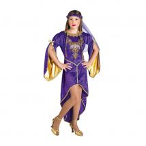 Robe violette de princesse médiévale pour enfant (10 ans)