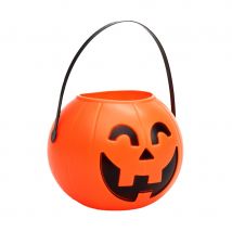 Sac à bonbons citrouille ronde de 14cm