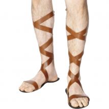 Sandales avec lanières en simili cuir (43)