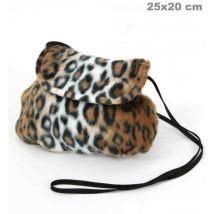 Sac à main léopard en peluche