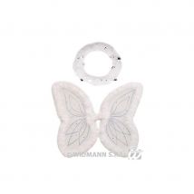 Set ange. Paire d'ailes, auréole et marabout