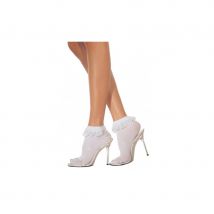Socquettes blanches, bord en dentelles (blanche)