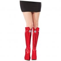 Sur- bottes de Captain America rouge métal, femme (Taille unique)