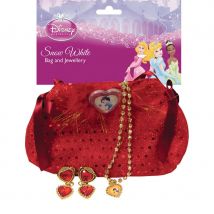 Sac, collier et boucles d'oreilles blanche neige